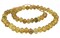 The Bead Chest Antique Yellow Vaseline Beads 15mm Ethiopia African Bicone Glass Large Hole 26-28 Inch Strand Handmade